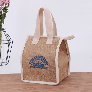 personalized lunch bags - Burlap Lunch Box