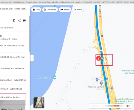 You must complete all the exit Navigation through Google Maps