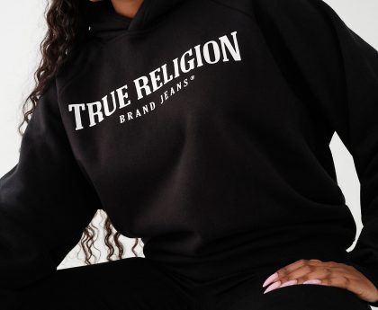 True Religion LOGO RELAXED HOODIE